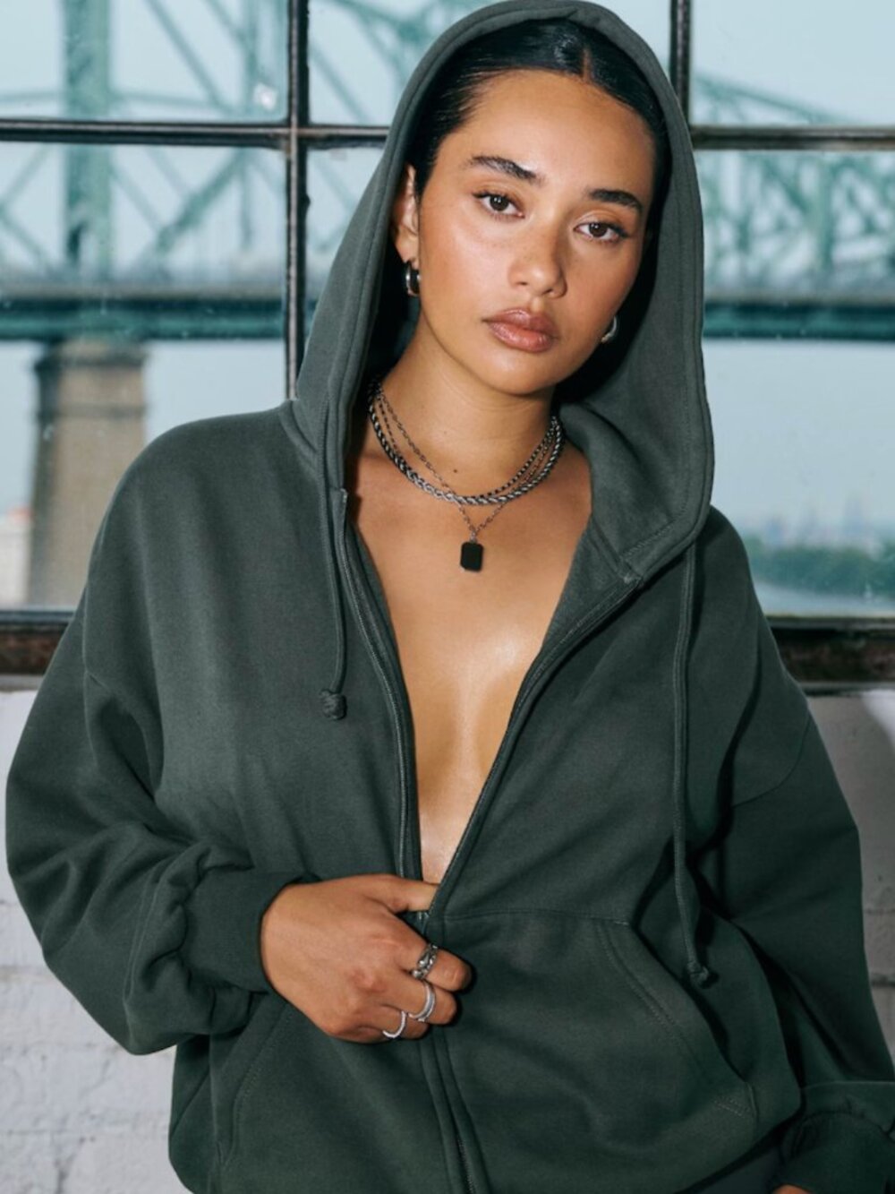 Garage UltraFleece Full Zip Hoodie - Chic Green - Large